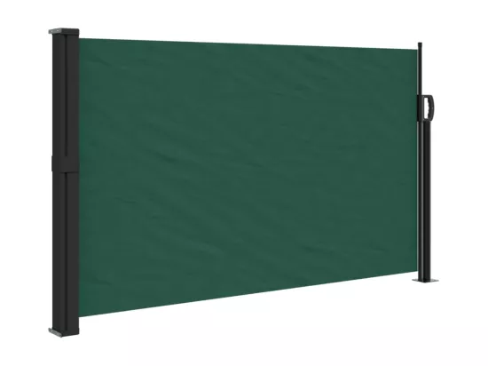 Auvent latéral rétractable vert foncé 120x600 cm