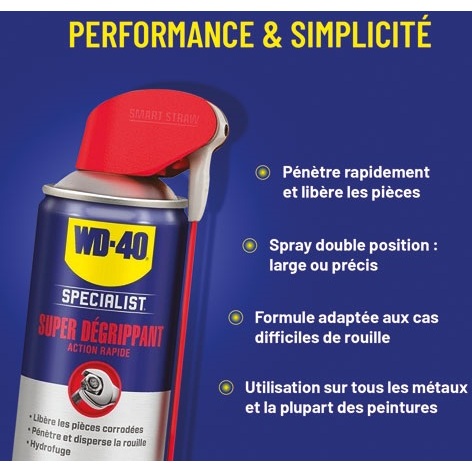 Super dégrippant Action rapide WD40 Specialist - Spray de 250 ml