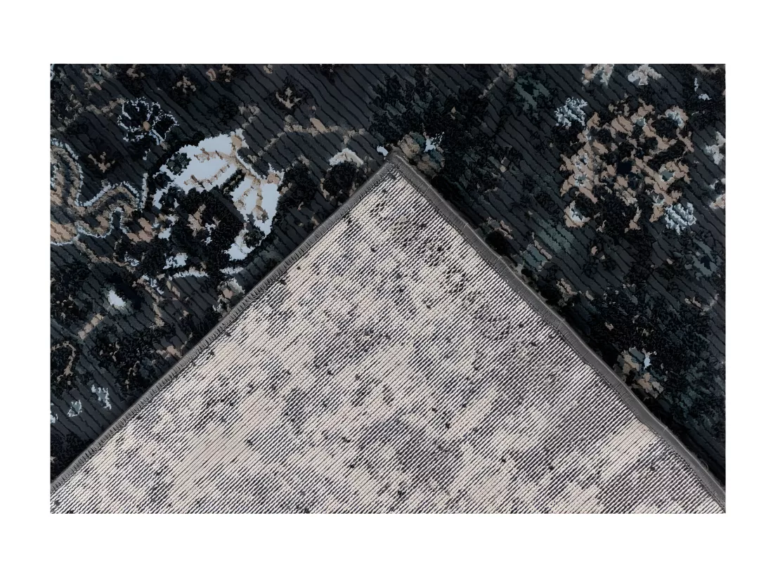 Tapis 170x120cm, design G708A coloris bleu pétrole - Confort et élégance pour votre intérieur