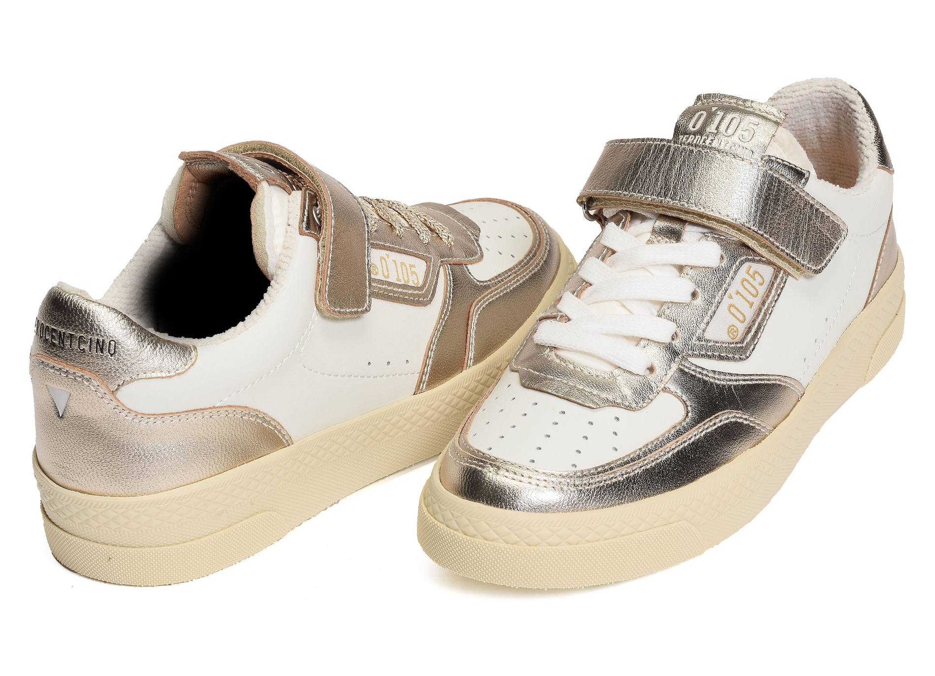 Hazel velcro blanc or