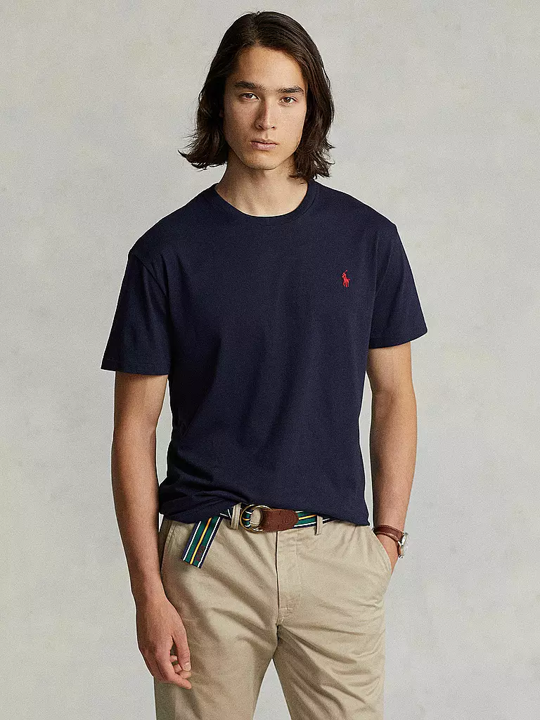 POLO RALPH LAUREN T-Shirt Custom-Slim-Fit dunkelblau