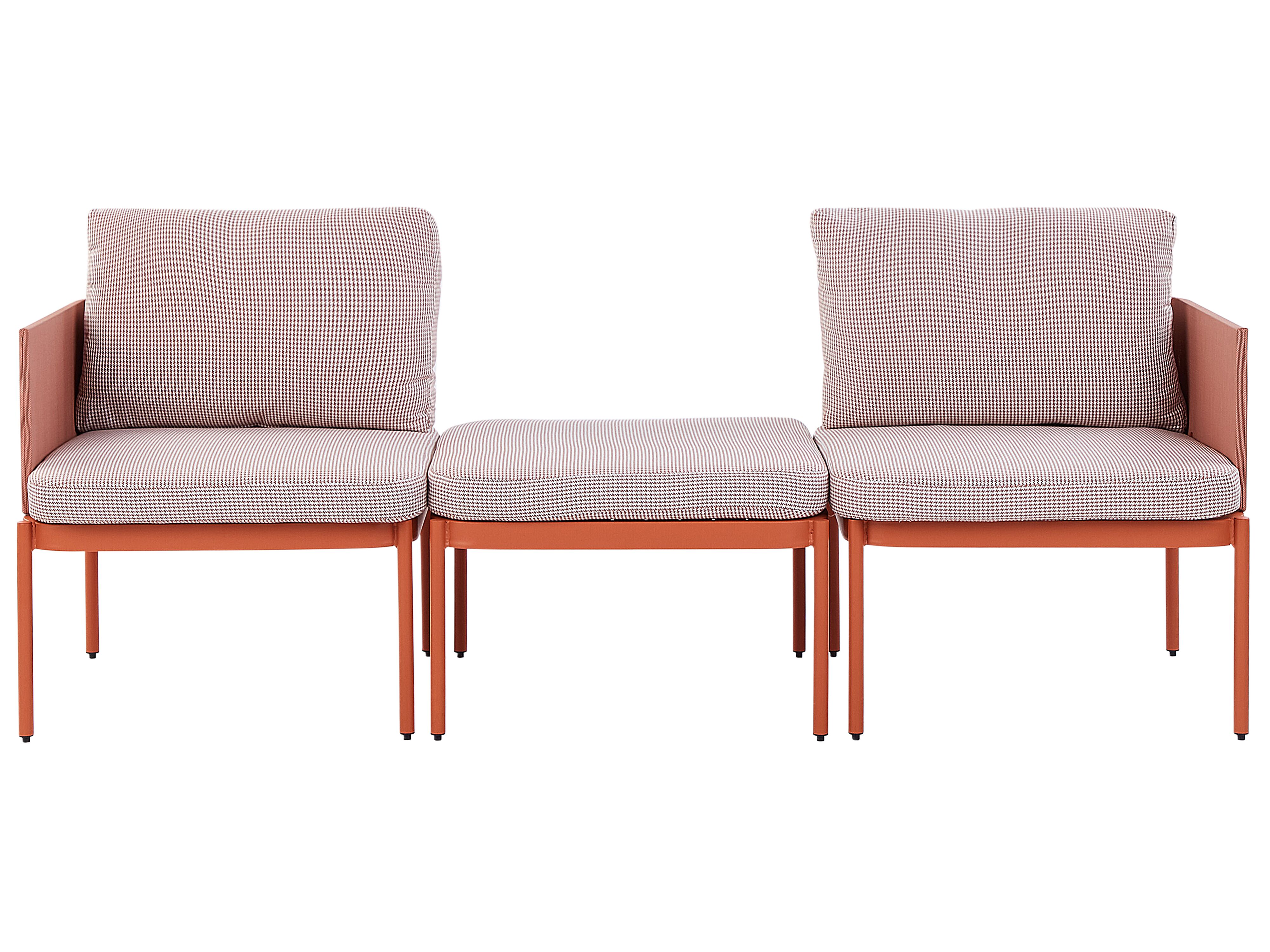 Loungeset met tafel 2-zits TERRACINA Metaal Oranje