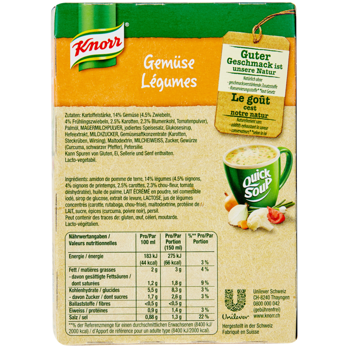 Knorr Quick Soup Gemüsecrème 44G