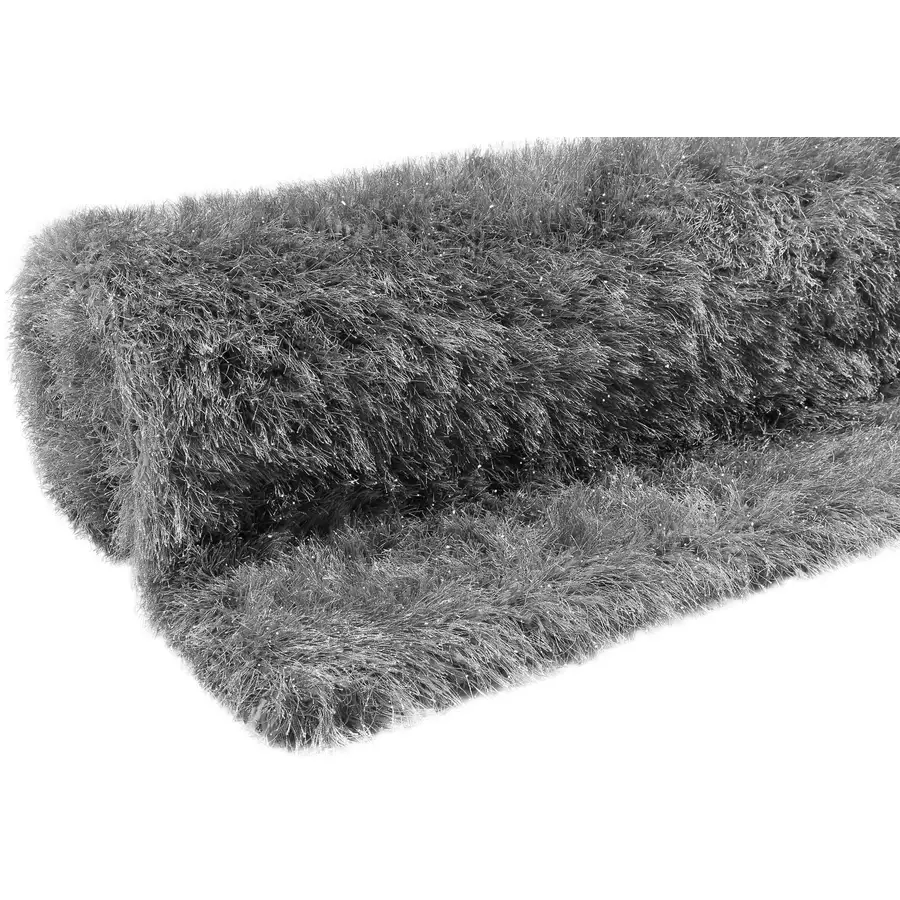 Wecon home Hochflorteppich Shiny Touch grau