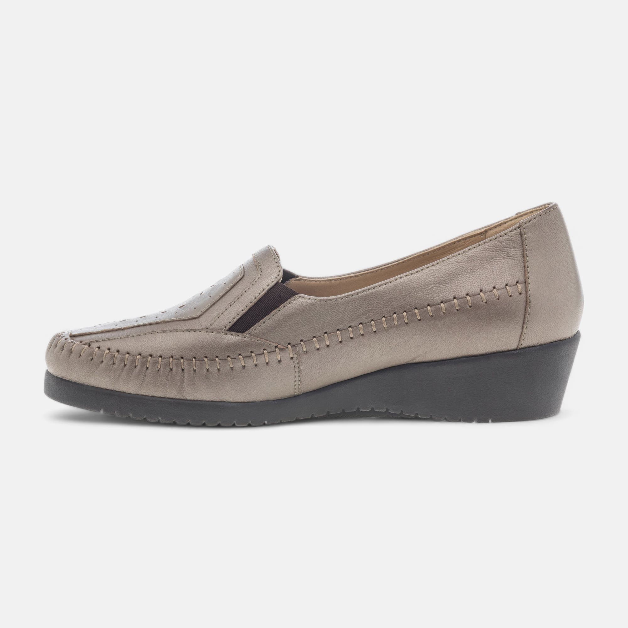Escarpins pieds sensibles Femme en cuir taupe