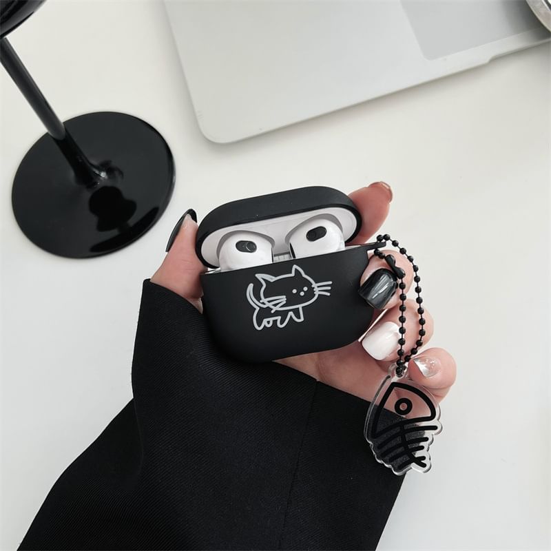 Edgin - Cat Fish Bone Charm AirPods / Pro oortelefoonhoesje