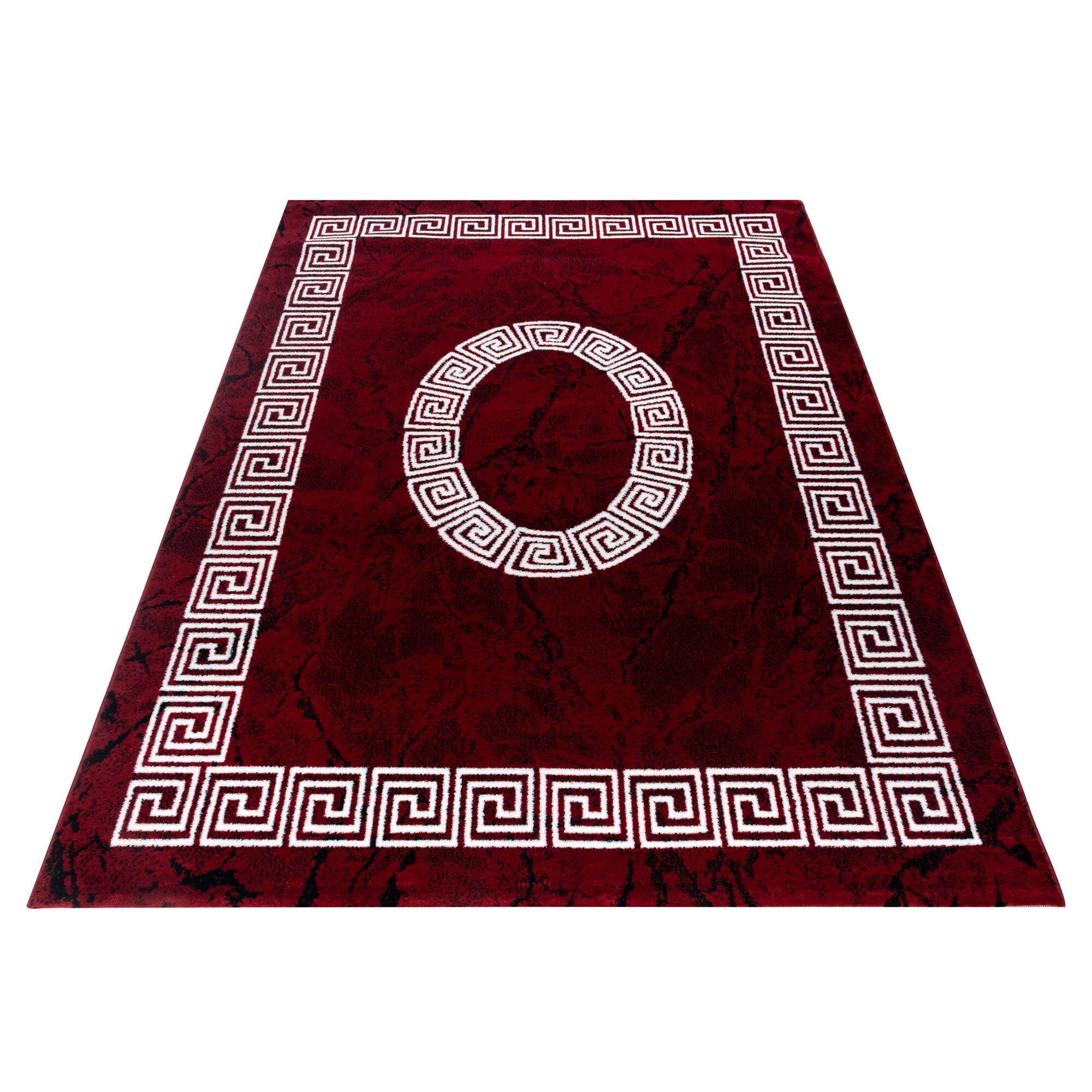 Stilvoller Designer Kurzflor Marmor Teppich, pflegeleicht Wohnzimmerteppich