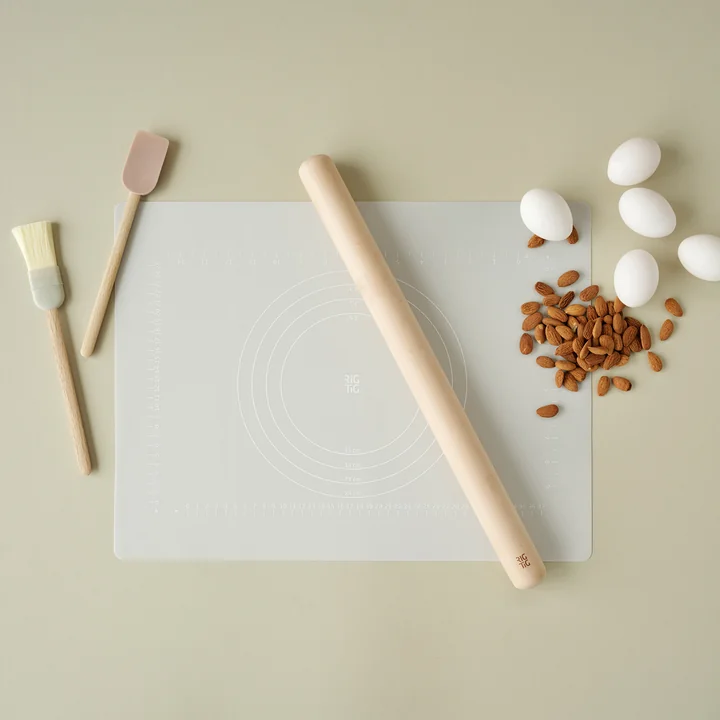Rig-Tig by Stelton - Bake-It Teigrolle und Backunterlage, hellgrau
