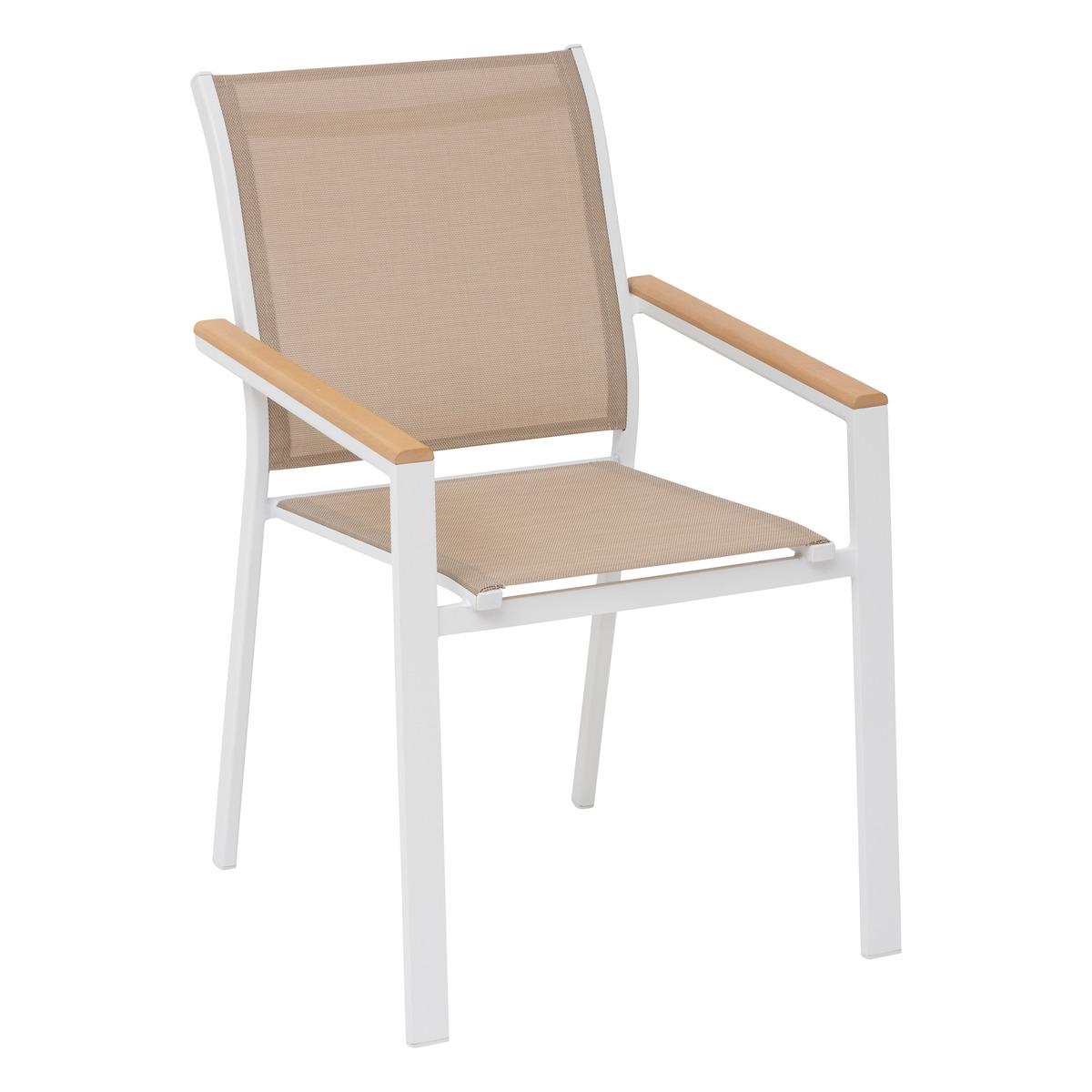 FAUTEUIL ESSENTIA ACCOUDOIR BOIS LIN BLANC