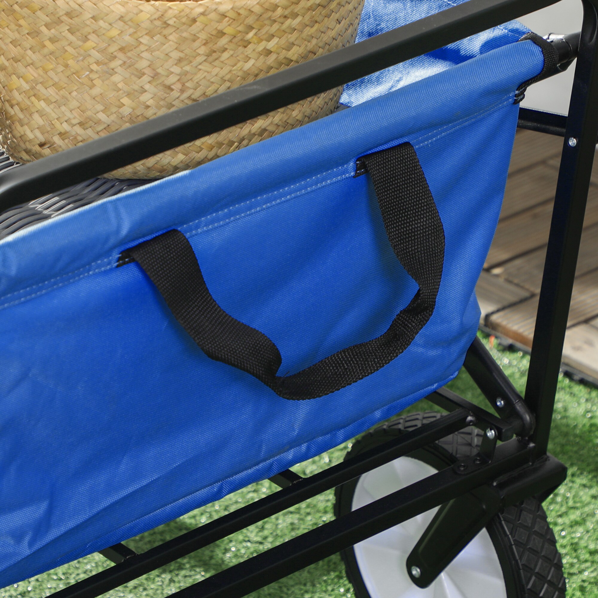 Outsunny Bollerwagen faltbar dunkelblau 107 x 51 x 91,5 cm (LxBxH)