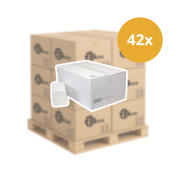 Pallet Handdoek Papieren C Vouw 2-laags 31x25 2432 stuks Wit BOVE Pallet afname (8202000P)