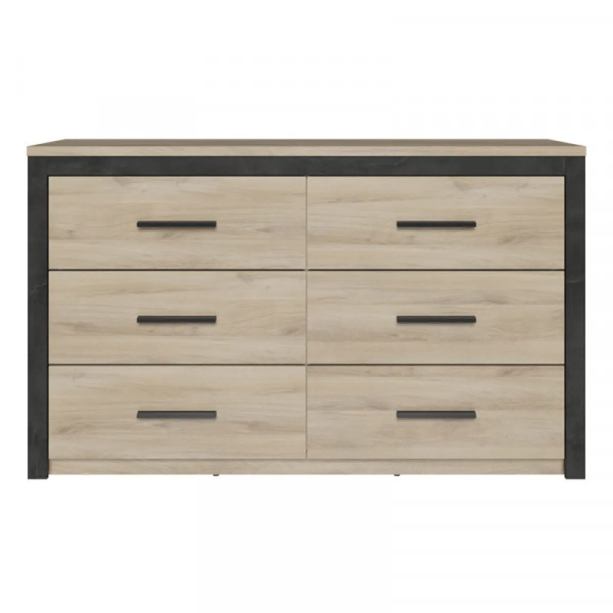 Dansmamaison Commode KHANDA - Chêne/Noir