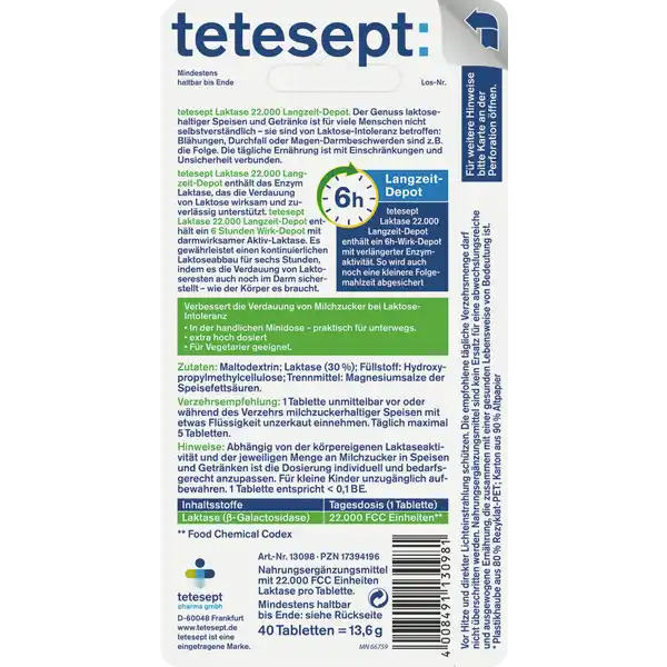 Laktase 22.000 Langzeit-Depot