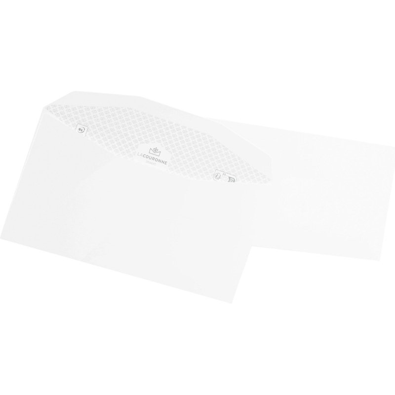 Enveloppe pour mise sous pli automatique La Couronne 80 g/m² avec patte gommée blanche - Boîte de 1000