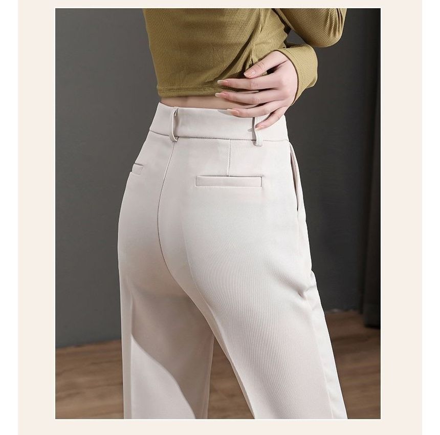 Tonni's - Hoge taille effen rechte broek (verschillende ontwerpen)