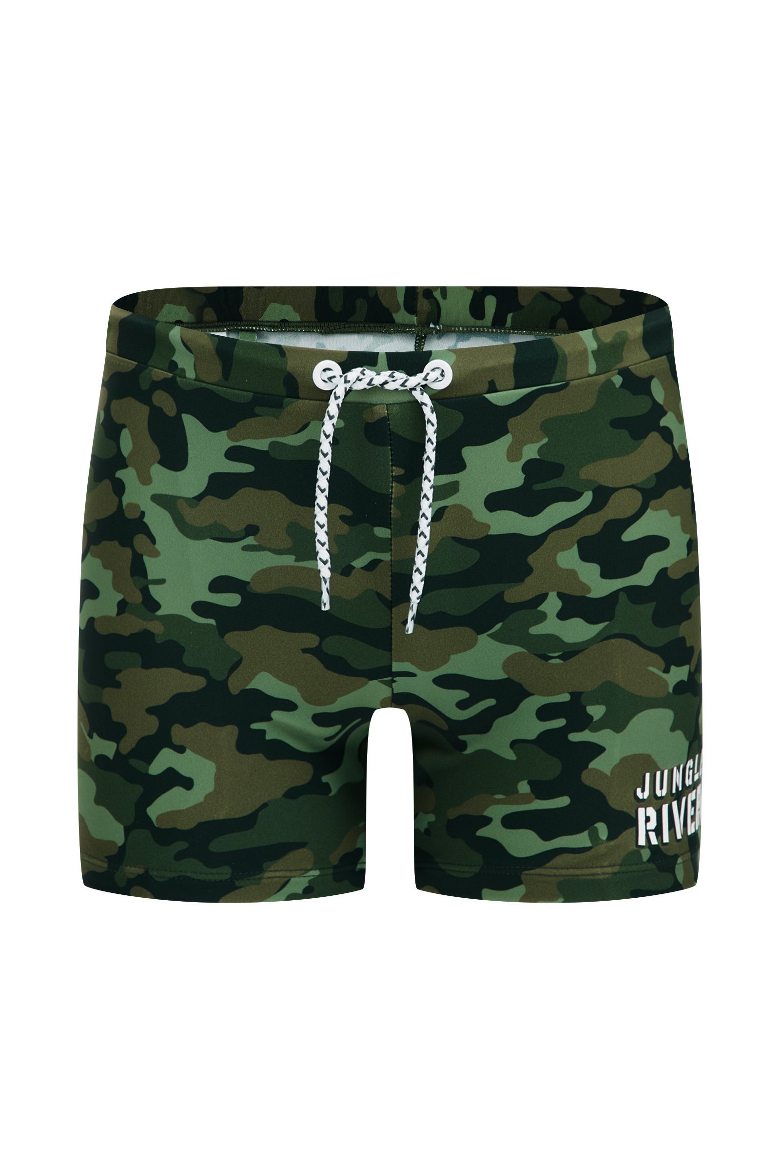 Jongens zwemtrunk met dessin WE Fashion Legergroen