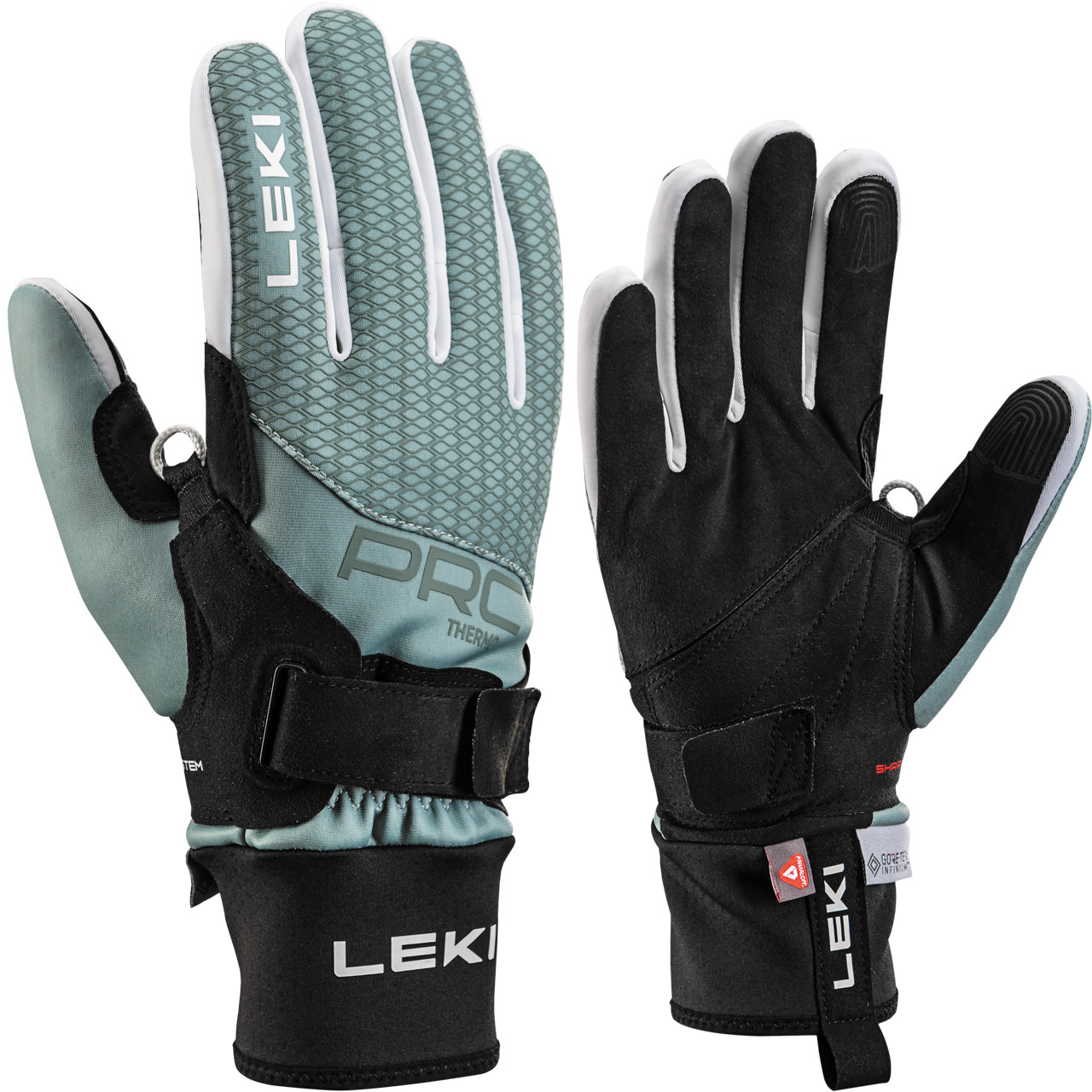Leki Damen Handschuh Nordic THERMOPLUS SHARK black/ice green | Leki | L | Brands | XSPO-Fashion