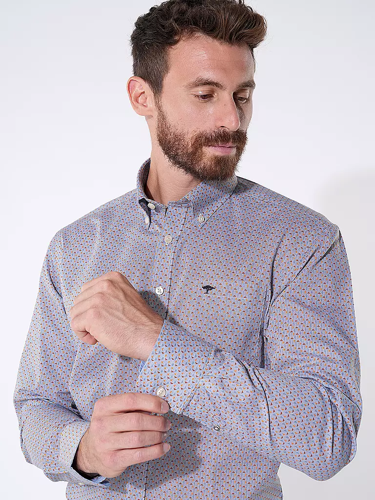 FYNCH HATTON Hemd Casual Fit braun