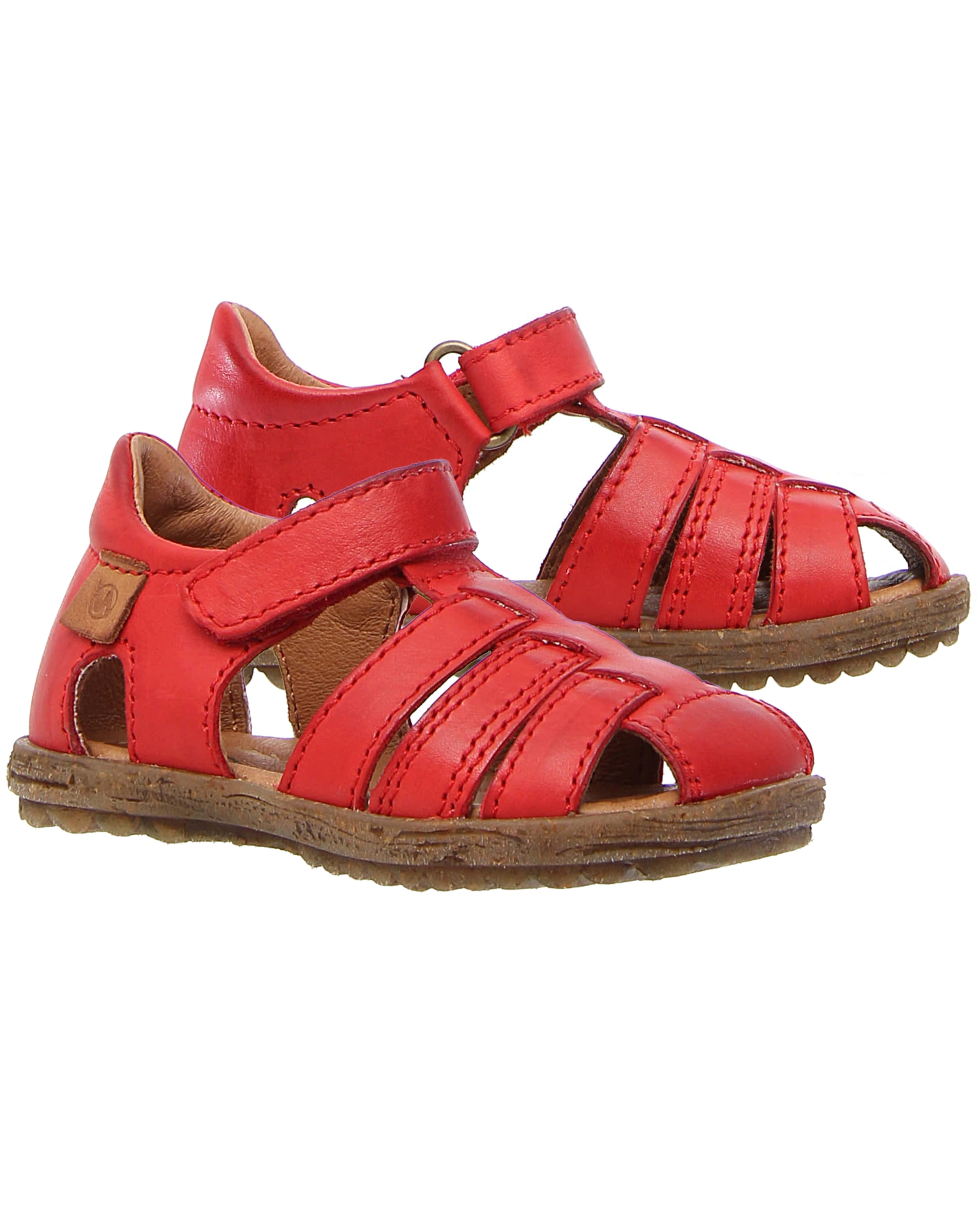 Leder-Sandalen SEE mit Zehenschutz in rot