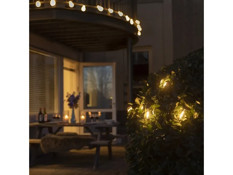 Vintage Edison Smart Light Chain - Voice Controlled LED Lights for Outdoor Use