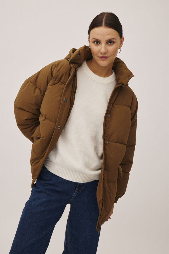 Magasin du Nord Collection Enya 2 GRS Water Repellent Puffer Jacket Tobacco brown