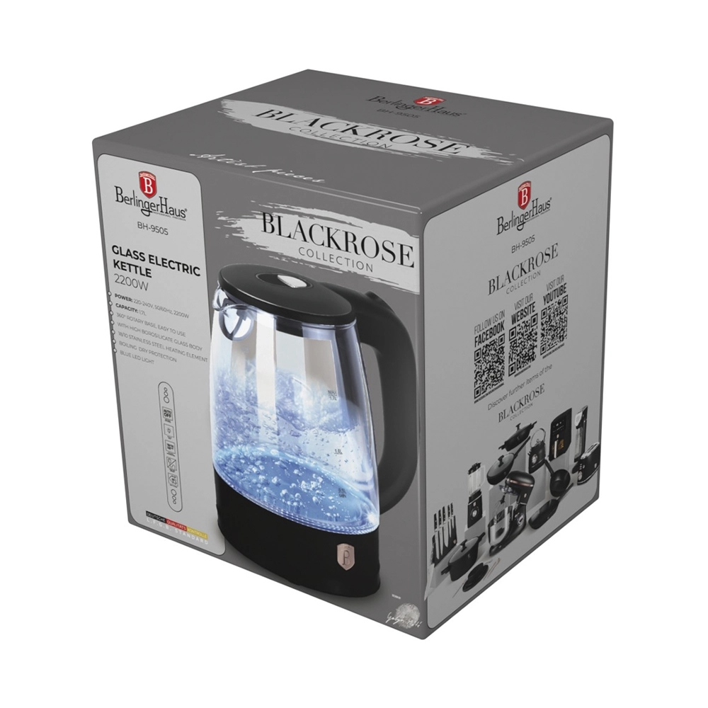 Berlinger Haus Wasserkocher 1.7 Liter Black Rose Collection