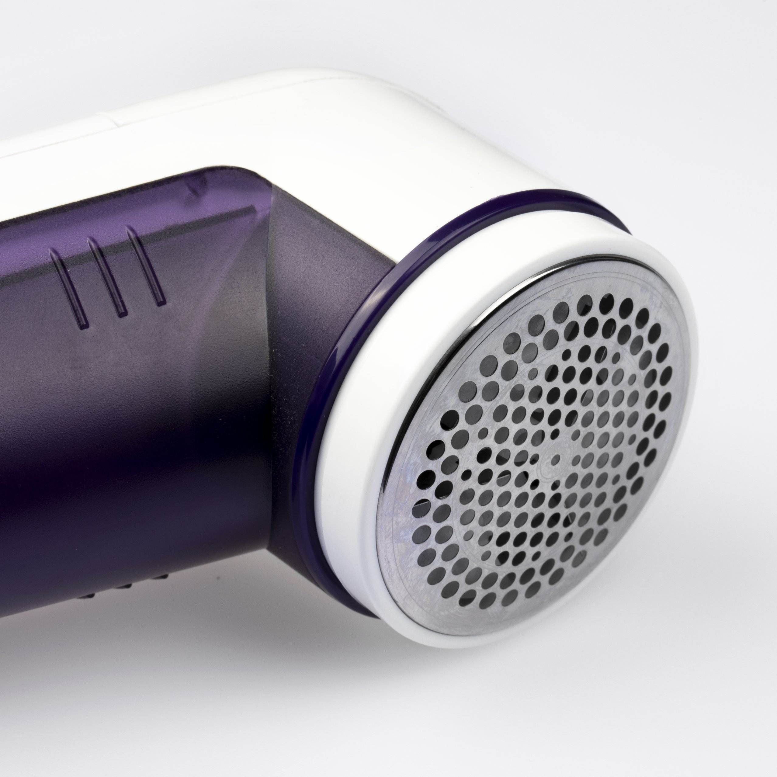 Fusselrasierer Maxi Elektrischer Fussel Entferner für Möbel / Textilien Batteriebetrieben (611724) - Weiss / Violett