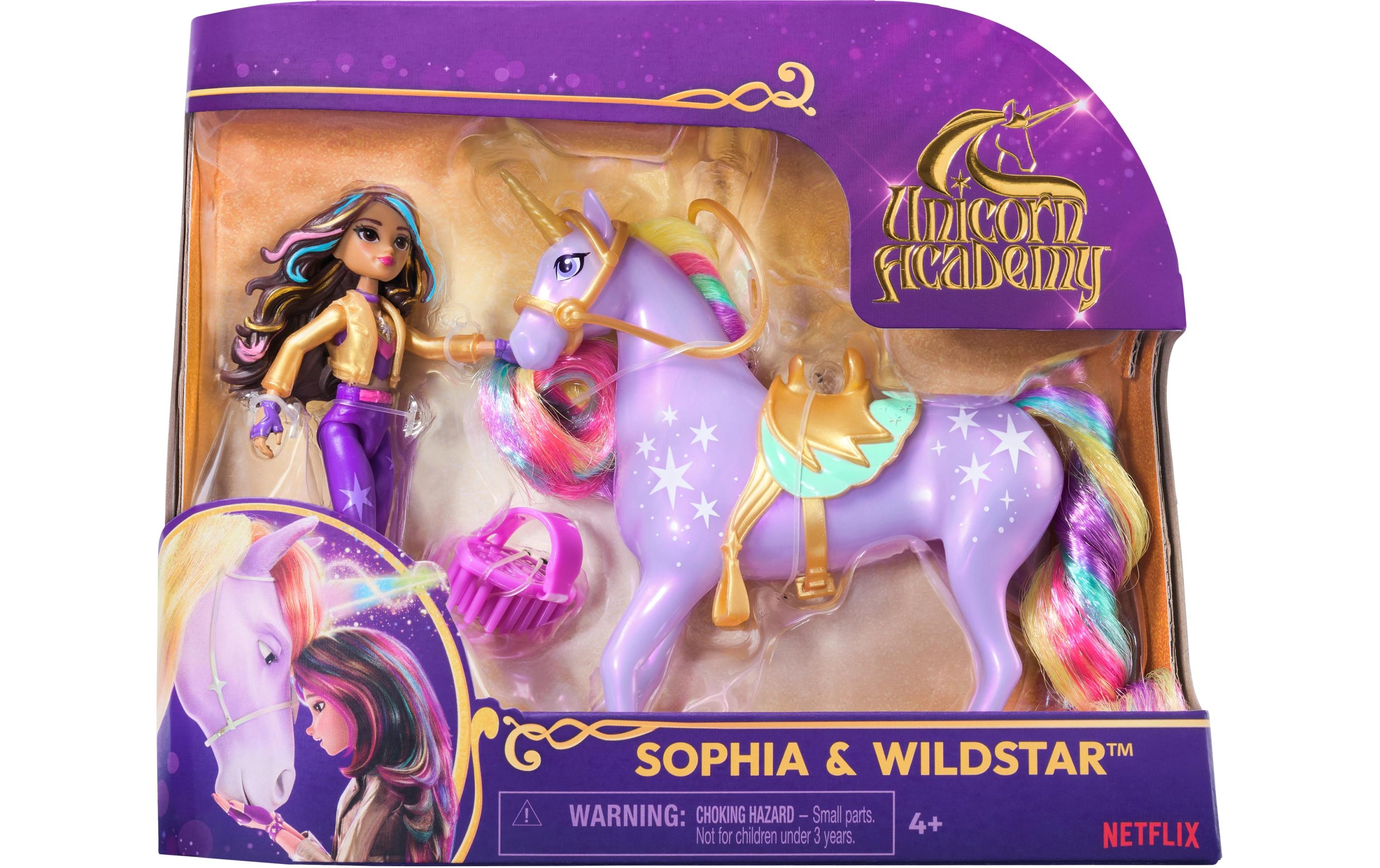Unicorn Academy Sophia Doll & Wildstar UnicornPuppe Sophia und Einhorn Wildstar für Kinder