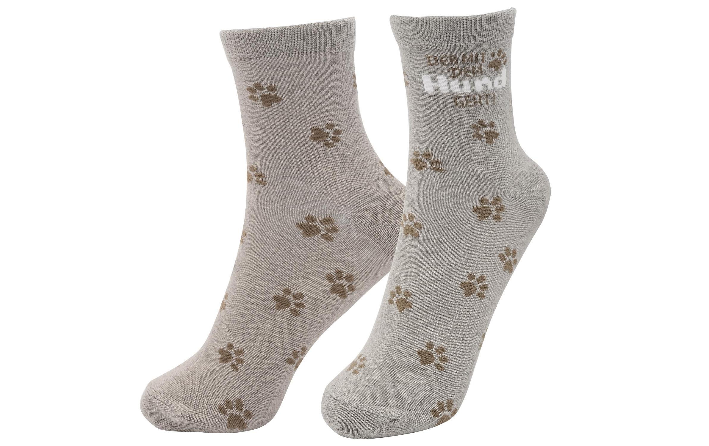 Socken Der mit dem Hund Grösse 41 - 46, waschbar (40 Grad)Humorvolle Zaubersocken, ideal als Geschenk