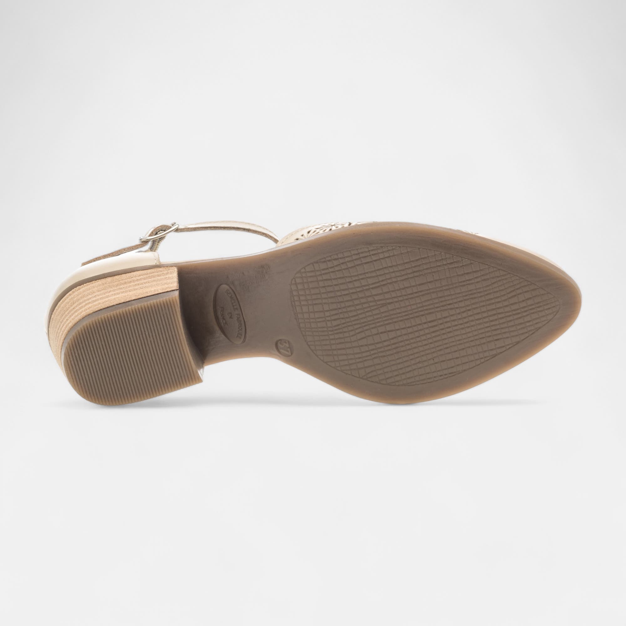 Escarpins quartiers ouverts Femme en cuir beige