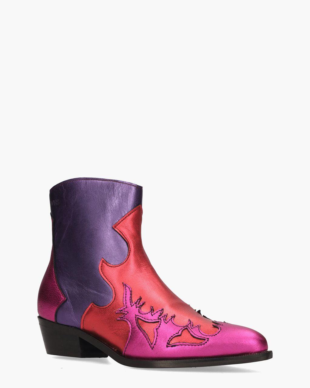 DWRS Label Monkey Paars/Oranje/Roze Dames Enkelboots
