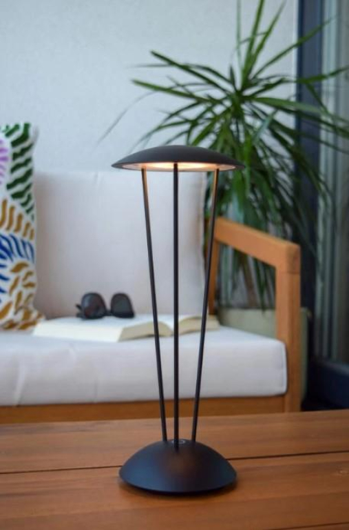 Lucide Renee tafellamp LED oplaadbaar buiten IP54 zwart