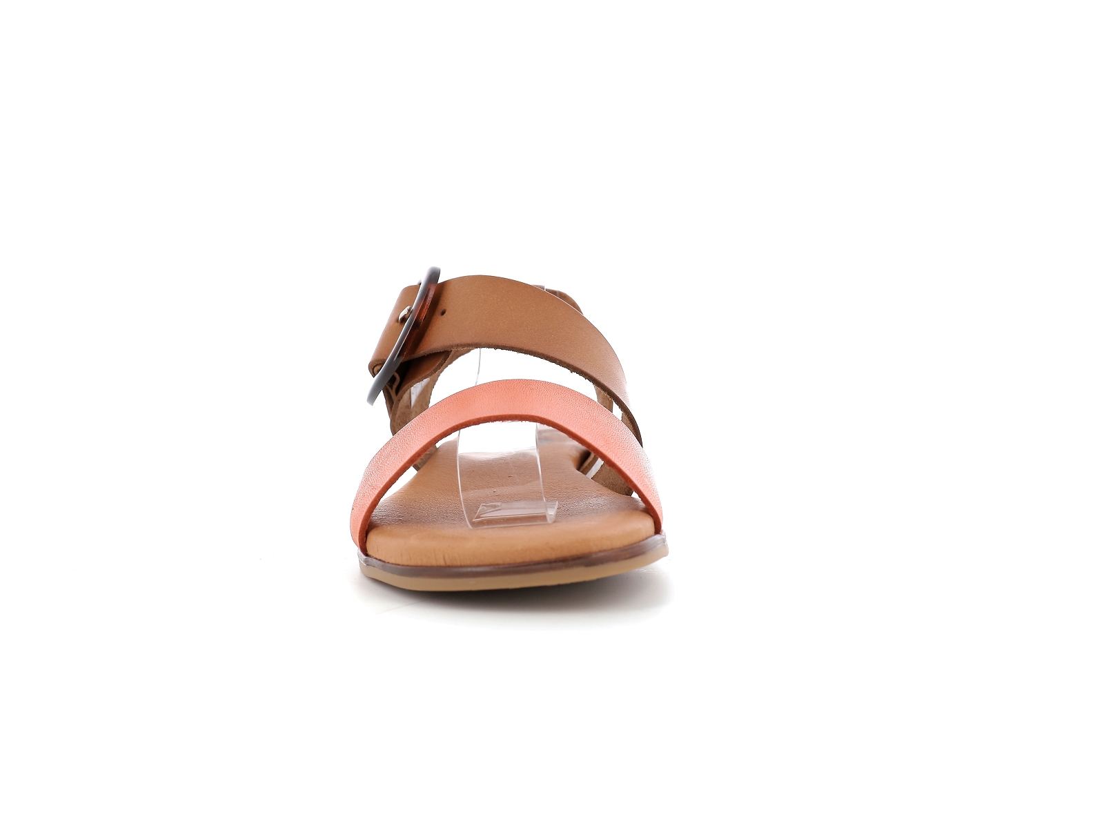 Chaussures du chateau-3020 Cuir Marron-Orange