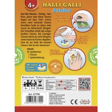 AMIGO Spiele Bundle - Kinderspiele, 3er-Set (Halli Galli Junior, Regenbogenschlange, Fröschis)