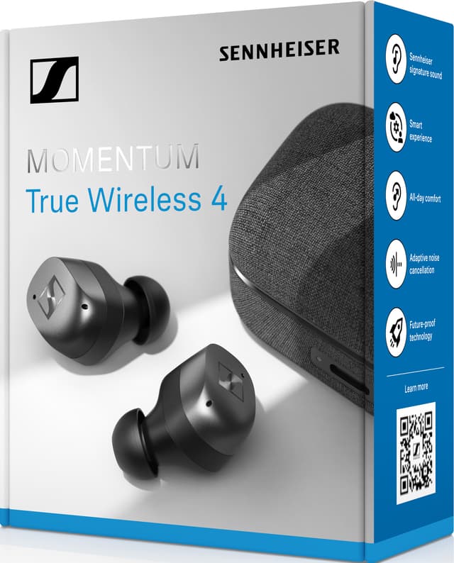 Sennheiser Momentum 4 true wireless in-ear høretelefoner (sort grafit)