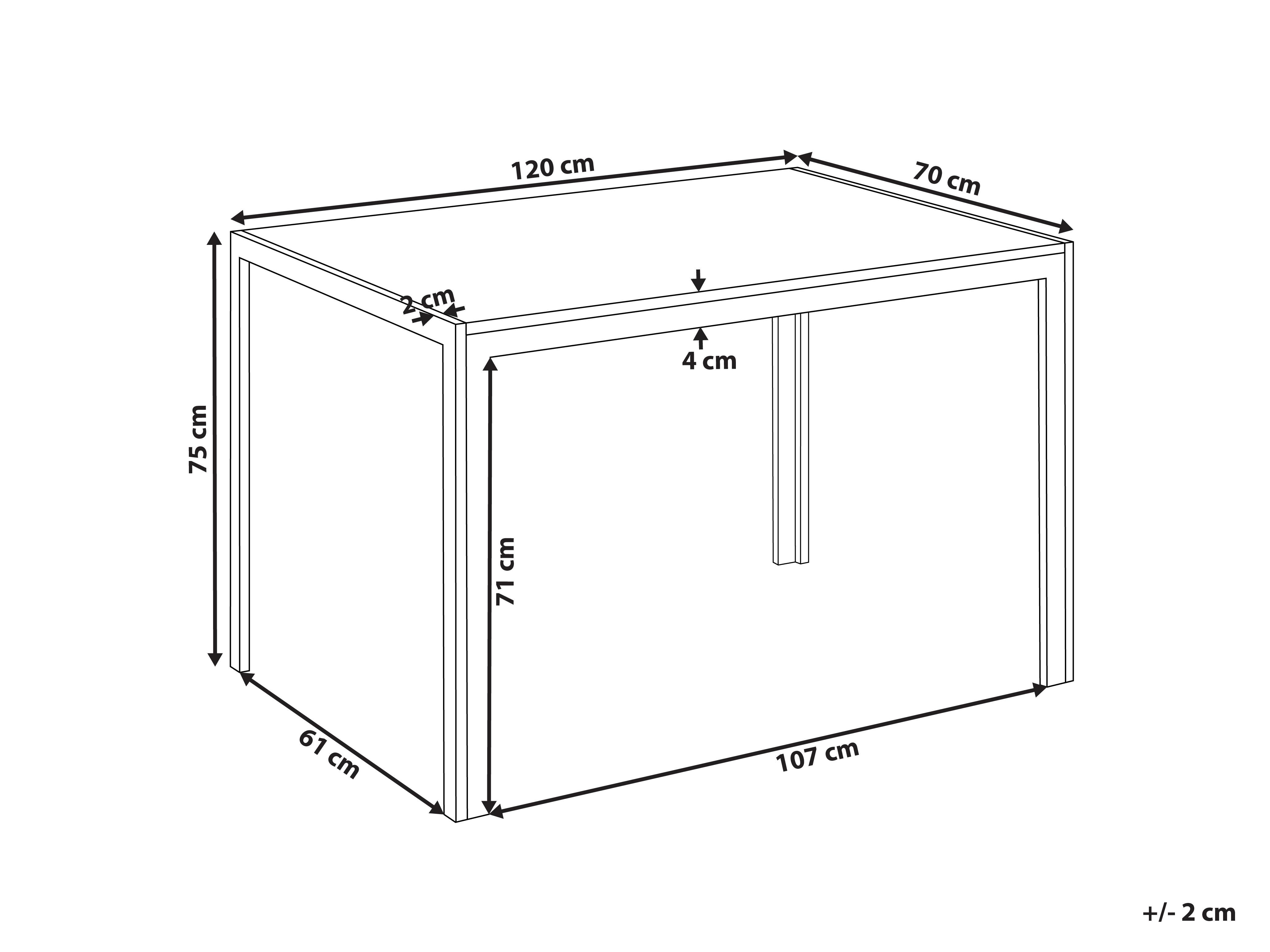 Eettafel CLARENCE Wit marmer 70 cm Keramiek 120 cm
