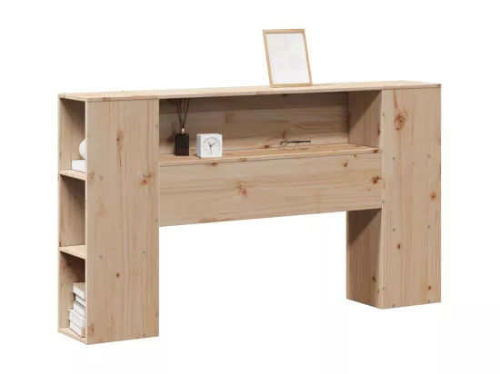 Tête de lit avec rangement 150 cm bois massif de pin