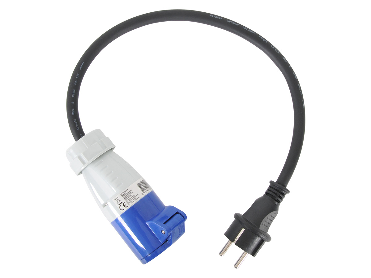 ProPlus 2,5mm² van Schuko stekker naar CEE verloopkabel