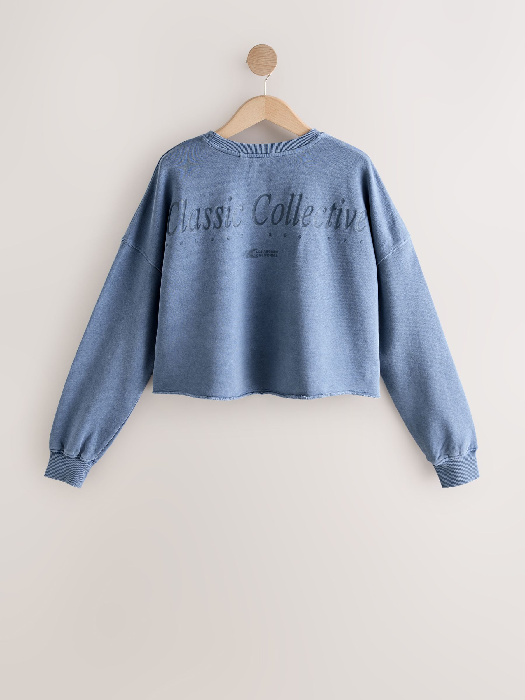Blauw - Cropped sweatshirt