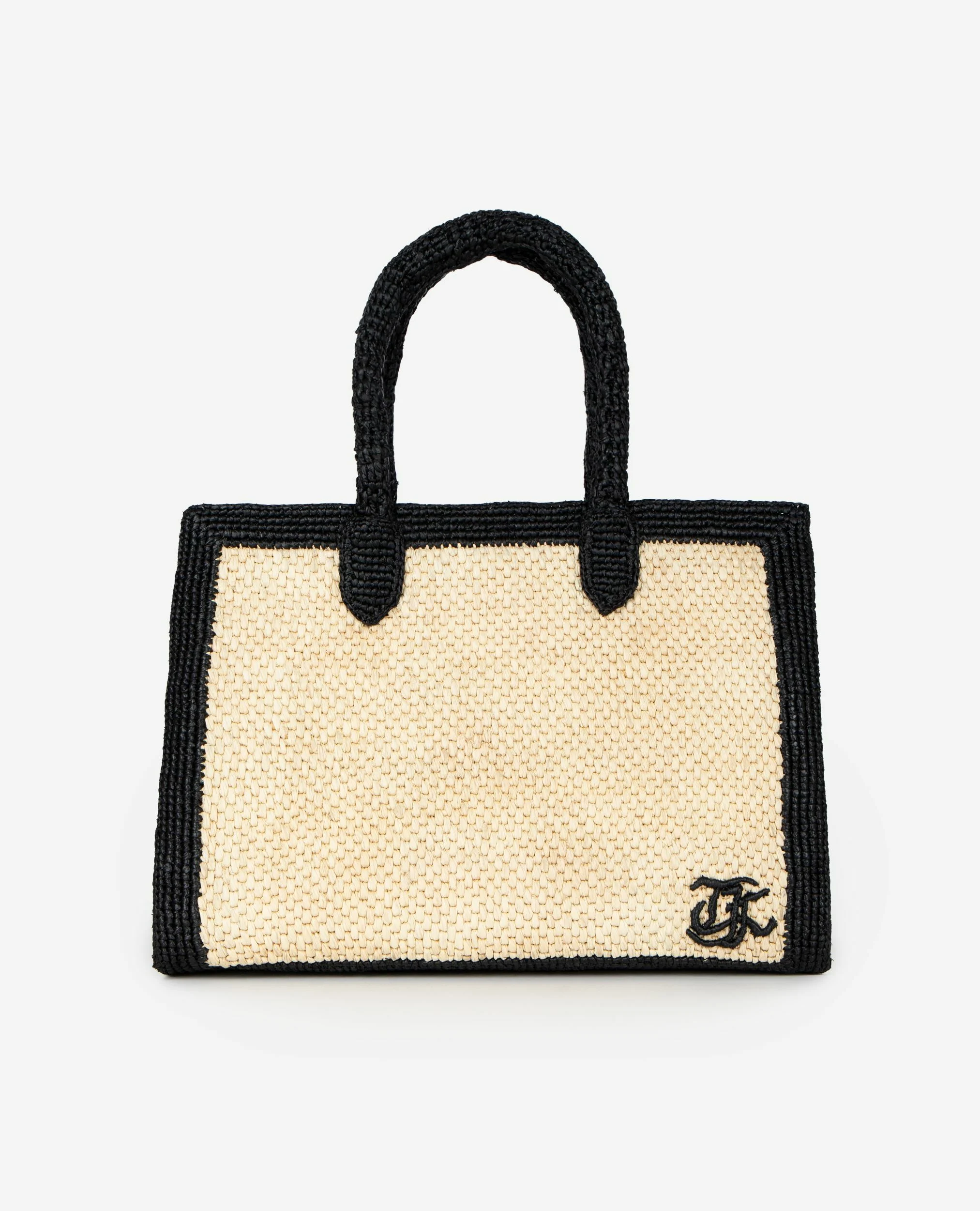 Sac cabas en raphia écru