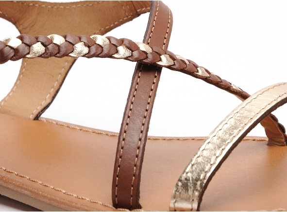 Les tropeziennes nu pieds plats femme hanano marron