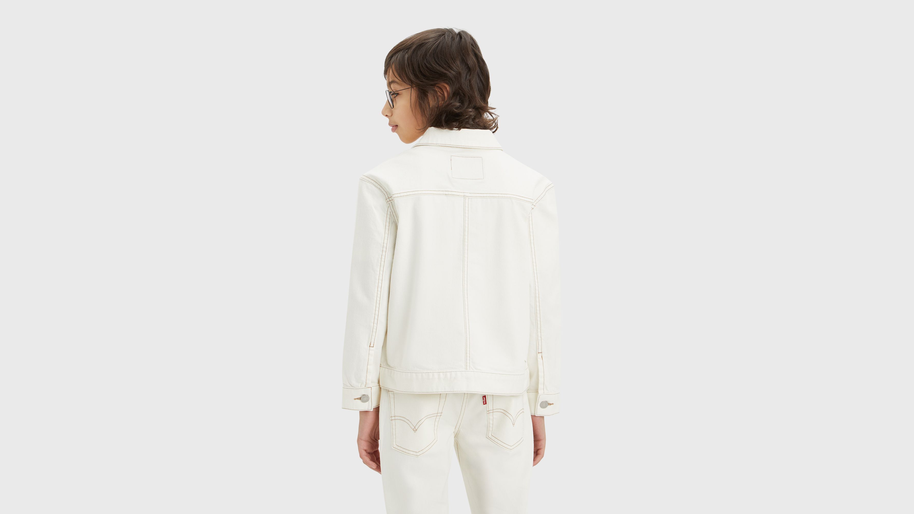 Ado veste Trucker Relaxed Sunrise - Natural - Blanc
