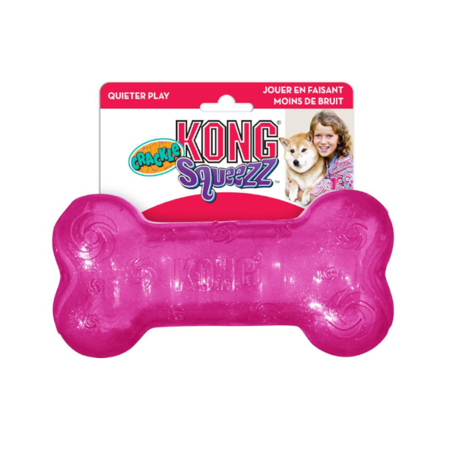 Kong Squeezz Crackle Bone para Cães