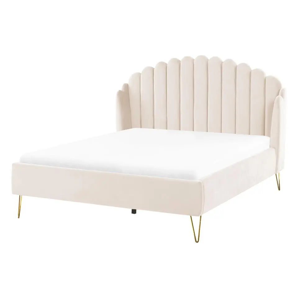 AMBILLOU - Tweepersoonsbed - Goud - 140 x 200 cm - Fluweel
