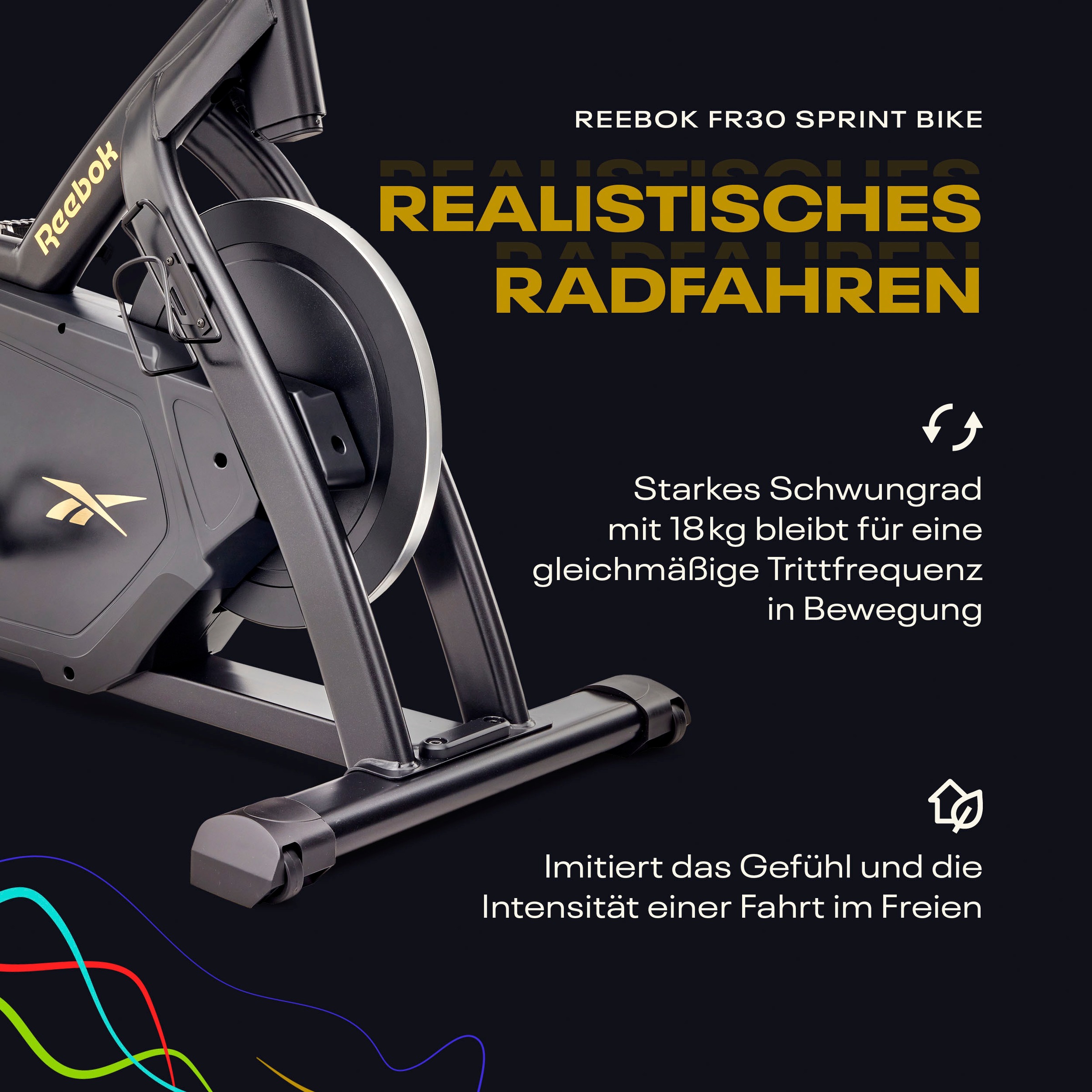 Reebok Speedbike »FR30 Speedbike« Schwungmasse ca. 6 kg, 32 Widerstandsstufen
