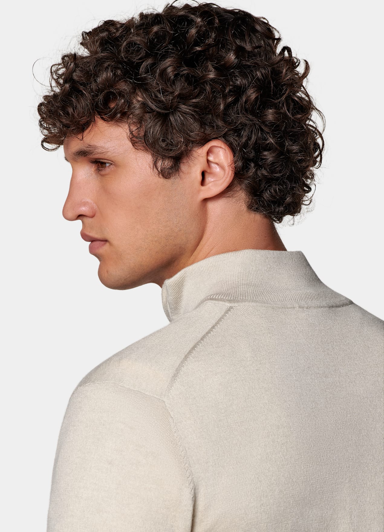 Cardigan zippé, sable
