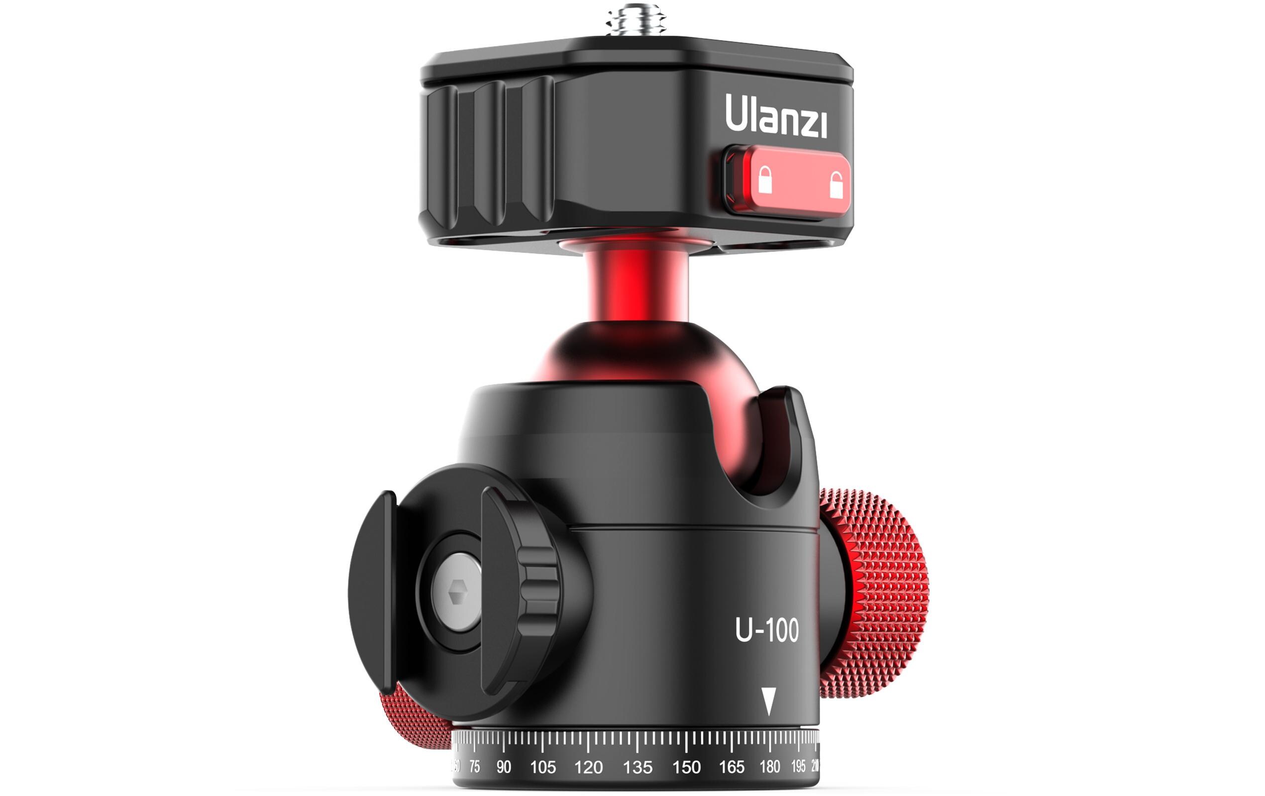 Kugelkopf U-100 Universal MiniKompakter Kugelkopf mit integriertem, drehbarem Zubehörschuh