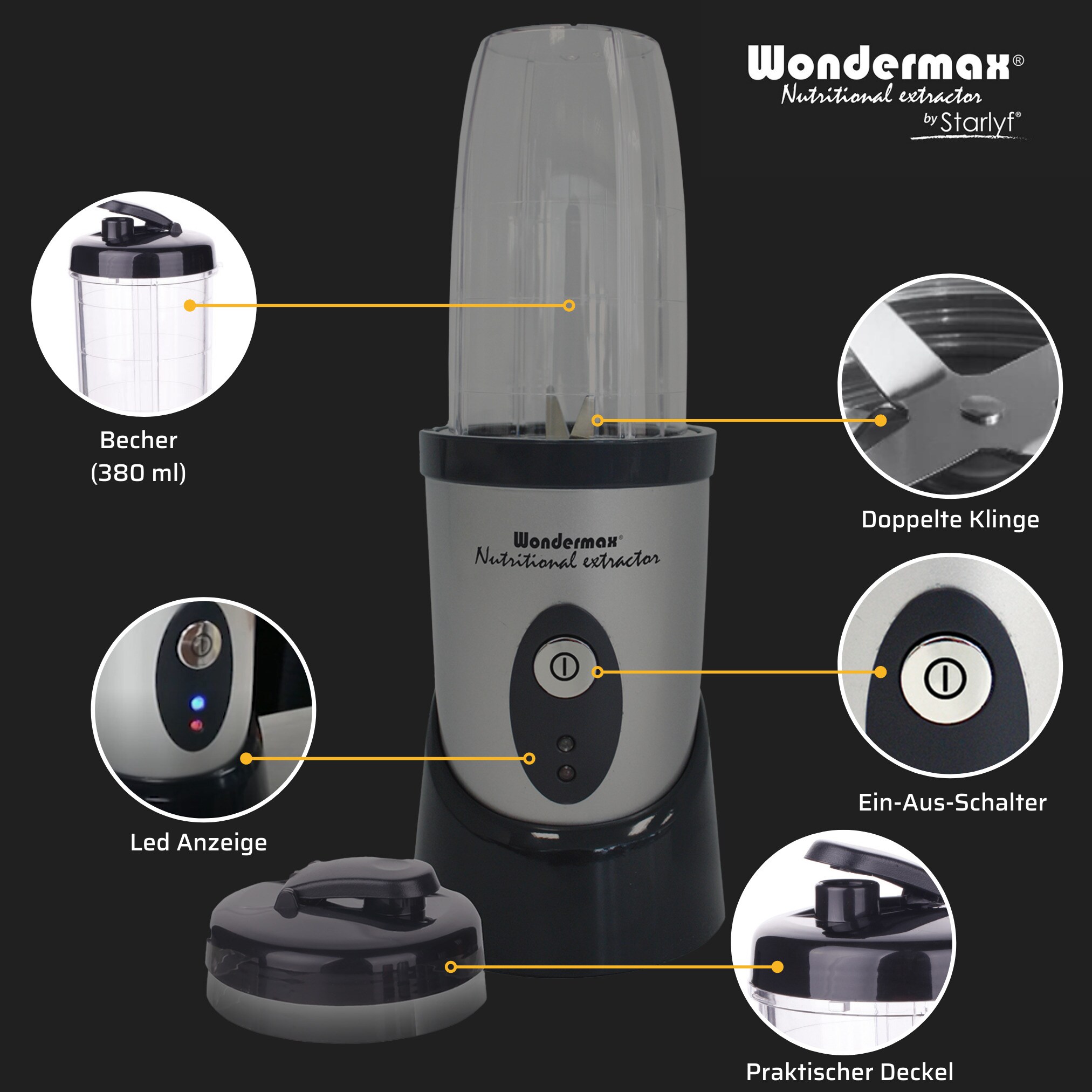 Best Direct® Standmixer - Nutritional Extractor - Smoothie Maker Wondermax