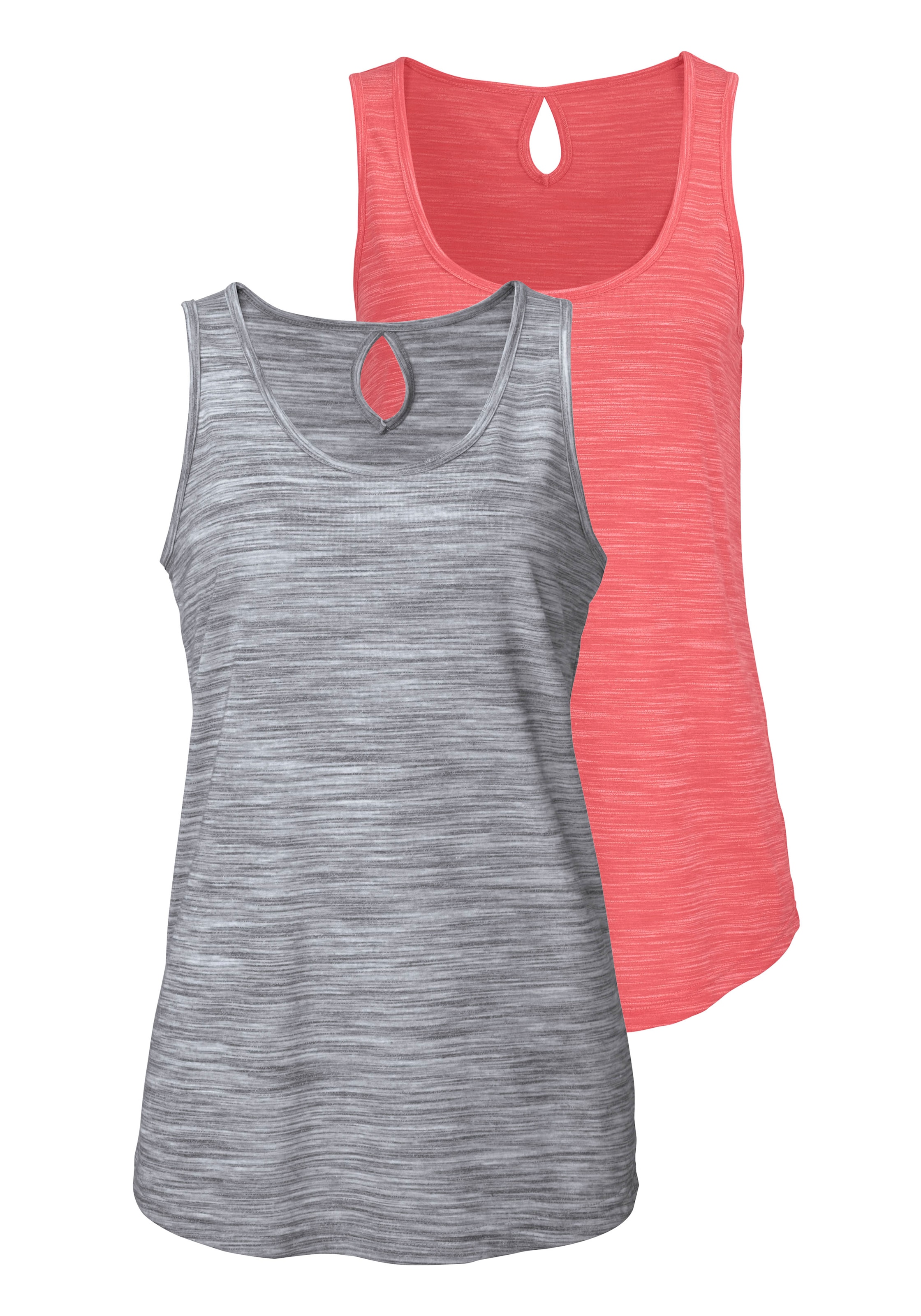 Beachtime Tanktop »mit Struktureffekt« 2er-Pack,  aus pflegeleichter Qualität