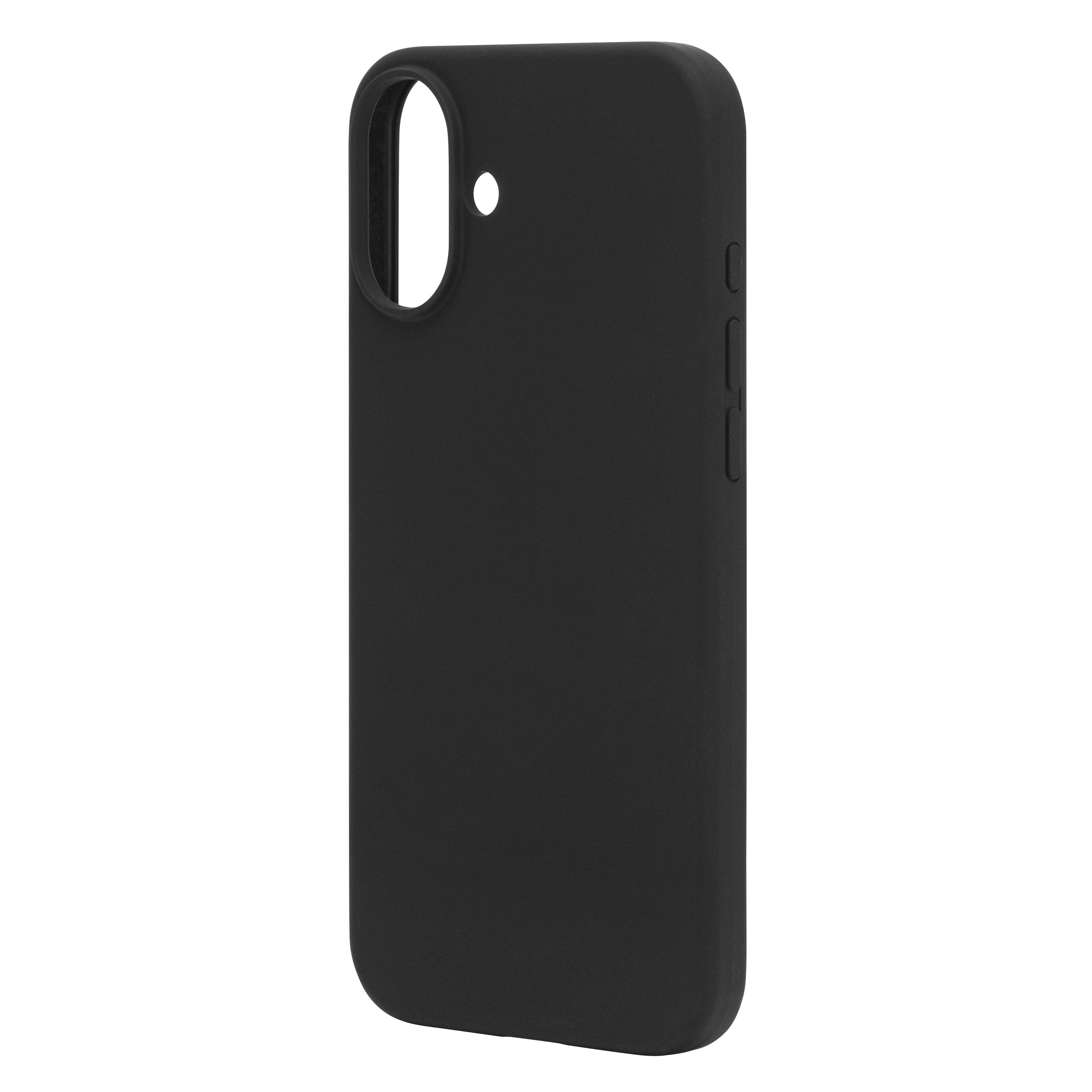 Linocell Rubber case for iPhone 16 Plus Svart